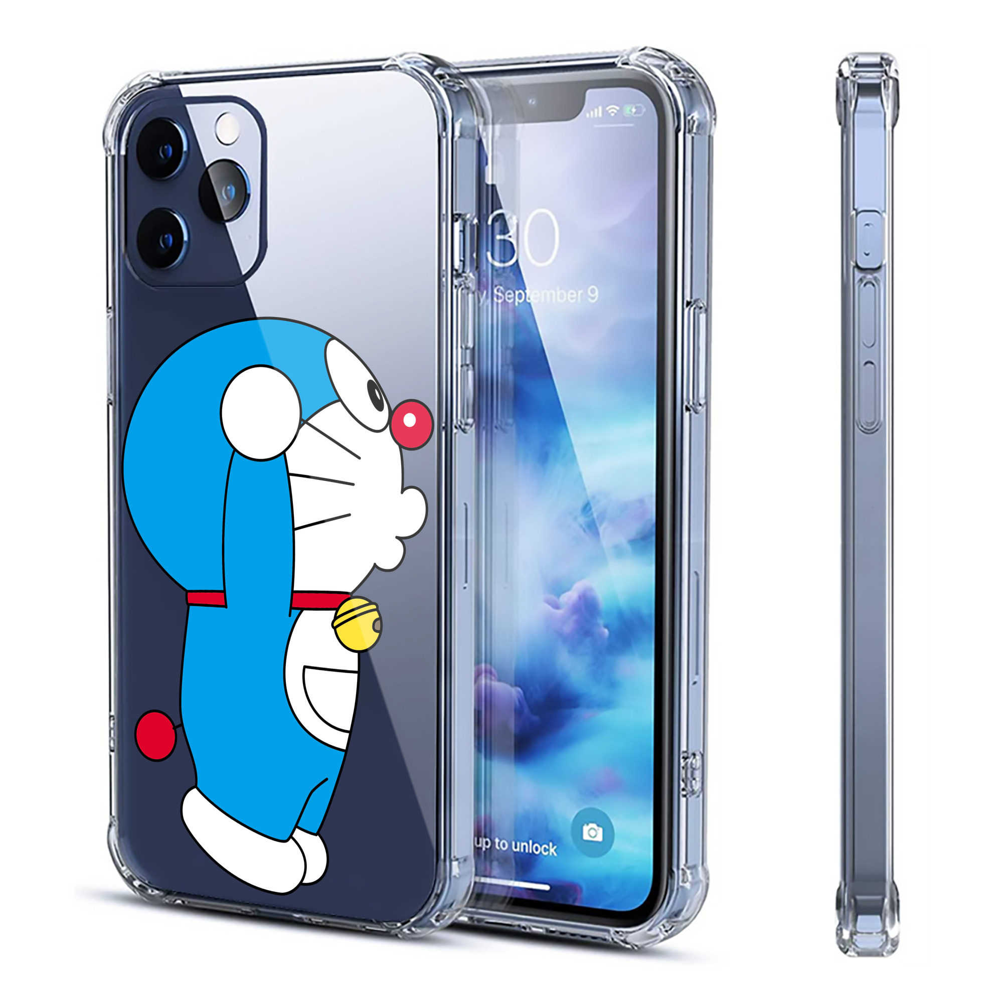 （画像用） ドラえもん Doraemon 【iPhone 12シリーズ対応】透明スマホケース（クリアソフトケース）
